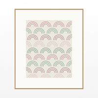 Viridian & Rose Ombré Gradient – Signed 50-Edition Giclée Print for Gallery Walls — Natural gallery mat