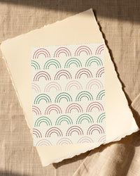 Viridian & Rose Ombré Gradient – Signed 50-Edition Giclée Print for Gallery Walls — Paper/edge detail