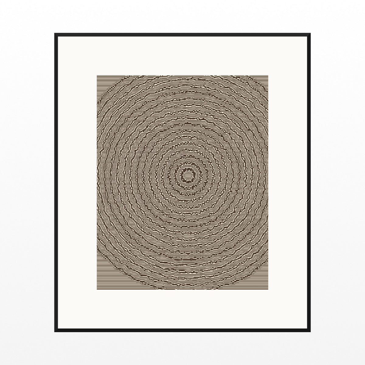 Warm Earth Linear Wall Art Print – Signed Limited Edition Giclée | Modern Gallery Decor — Black gallery mat