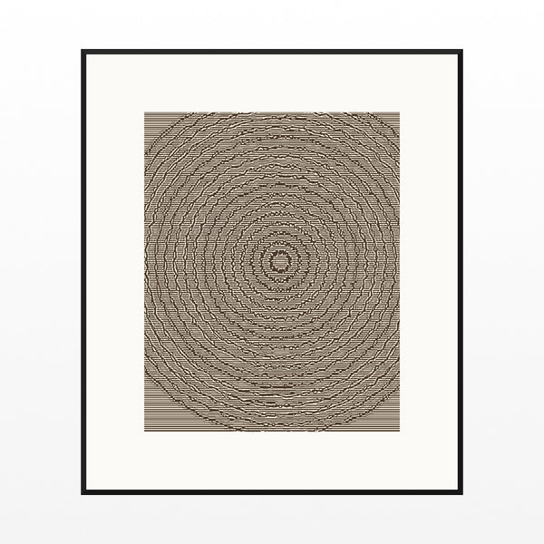 Warm Earth Linear Wall Art Print – Signed Limited Edition Giclée | Modern Gallery Decor — Black gallery mat