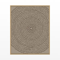 Warm Earth Linear Wall Art Print – Signed Limited Edition Giclée | Modern Gallery Decor — Floating natural frame