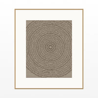 Warm Earth Linear Wall Art Print – Signed Limited Edition Giclée | Modern Gallery Decor — Natural gallery mat