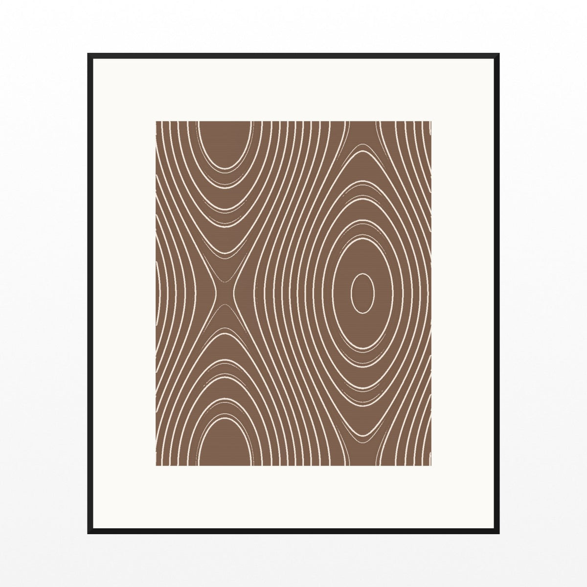 Warm Earth Marble Swirl Art Print – Fine Art Giclée Digital Download | Signed 50-Edition — Black gallery mat