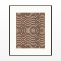 Warm Earth Marble Swirl Art Print – Fine Art Giclée Digital Download | Signed 50-Edition — Black gallery mat