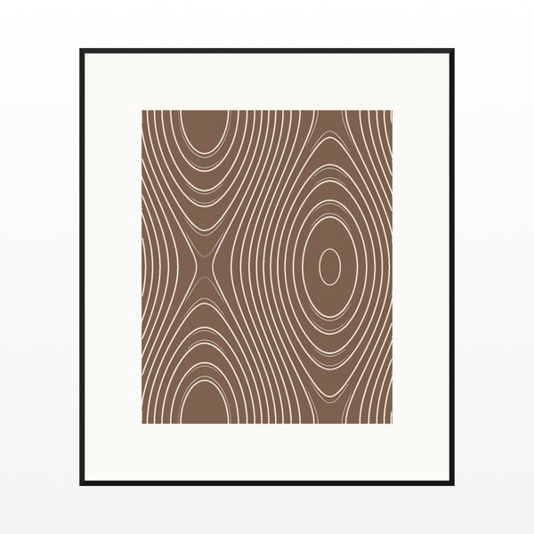 Warm Earth Marble Swirl Art Print – Fine Art Giclée Digital Download | Signed 50-Edition — Black gallery mat