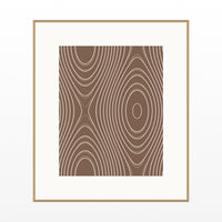 Warm Earth Marble Swirl Art Print – Fine Art Giclée Digital Download | Signed 50-Edition — Natural gallery mat