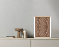 Warm Earth Marble Swirl Art Print – Fine Art Giclée Digital Download | Signed 50-Edition — Grey wall with bowl