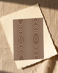 Warm Earth Marble Swirl Art Print – Fine Art Giclée Digital Download | Signed 50-Edition — Paper/edge detail
