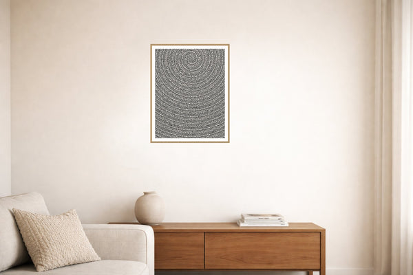 Warm Earth Tie-dye – Limited Edition Tie-dye Art Print — Living room lifestyle