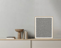 Warm Earth Tie-dye – Limited Edition Tie-dye Art Print — Grey wall with bowl