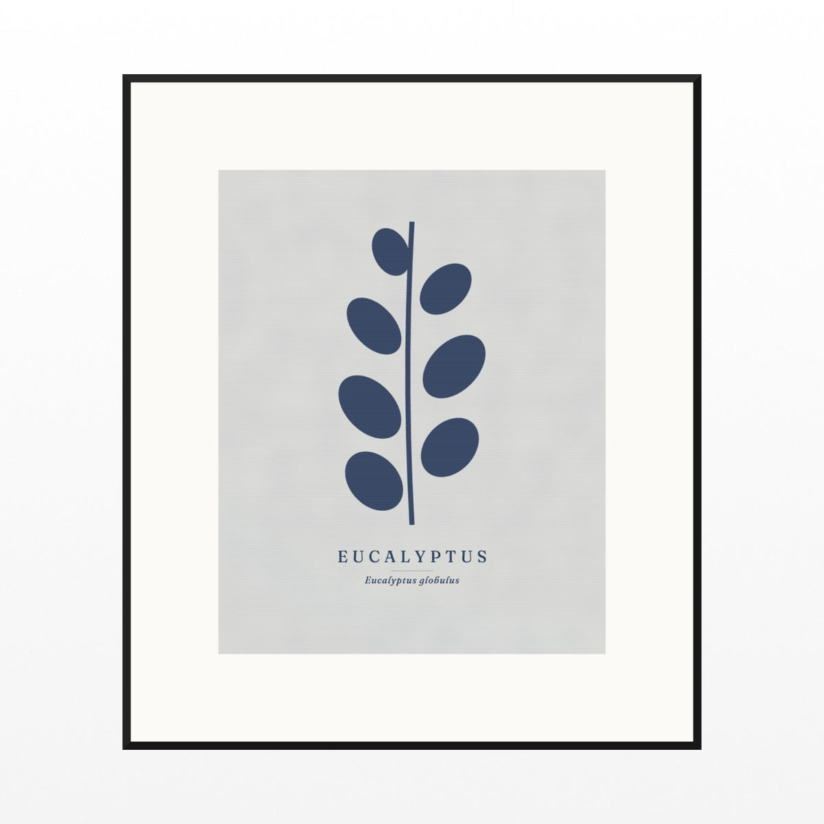 Warm Ivory Eucalyptus Wall Art Print – Signed Limited Edition Giclée | Modern Gallery Decor — Black gallery mat