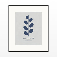 Warm Ivory Eucalyptus Wall Art Print – Signed Limited Edition Giclée | Modern Gallery Decor — Black gallery mat