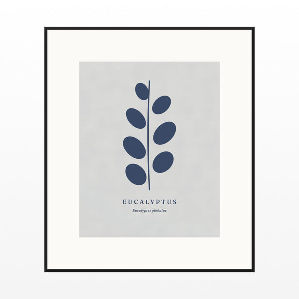 Warm Ivory Eucalyptus Wall Art Print – Signed Limited Edition Giclée | Modern Gallery Decor — Black gallery mat