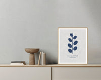 Warm Ivory Eucalyptus Wall Art Print – Signed Limited Edition Giclée | Modern Gallery Decor — Grey wall with bowl