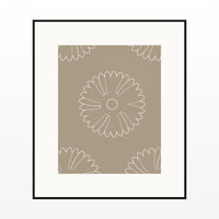 Warm Linen Ankara Printable Wall Art – Limited Edition Giclée Art Print | Instant Digital Download — Black gallery mat