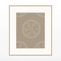 Warm Linen Ankara Printable Wall Art – Limited Edition Giclée Art Print | Instant Digital Download — Natural gallery mat