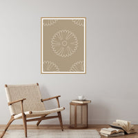 Warm Linen Ankara Printable Wall Art – Limited Edition Giclée Art Print | Instant Digital Download — Reading nook