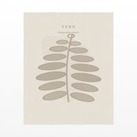 Warm Linen Fern Art Print – Fine Art Giclée Digital Download | Signed 50-Edition — Unframed flat preview