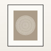 Warm Linen Geometric Wall Art Print – Signed Limited Edition Giclée | Modern Gallery Decor — Black gallery mat