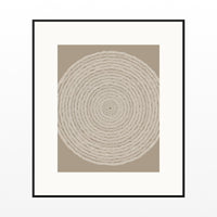 Warm Linen Geometric Wall Art Print – Signed Limited Edition Giclée | Modern Gallery Decor — Black gallery mat