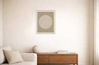 Warm Linen Geometric Wall Art Print – Signed Limited Edition Giclée | Modern Gallery Decor — Living room lifestyle