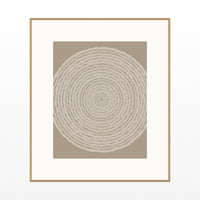 Warm Linen Geometric Wall Art Print – Signed Limited Edition Giclée | Modern Gallery Decor — Natural gallery mat