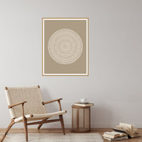 Warm Linen Geometric Wall Art Print – Signed Limited Edition Giclée | Modern Gallery Decor — Reading nook