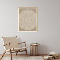 Warm Linen Geometric Wall Art Print – Signed Limited Edition Giclée | Modern Gallery Decor — Reading nook