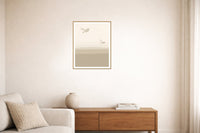Warm Linen Hummingbird Printable Wall Art – Limited Edition Giclée Art Print | Instant Digital Download — Living room lifestyle