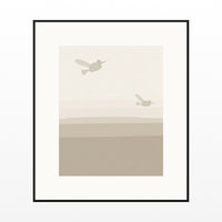 Warm Linen Hummingbird Printable Wall Art – Limited Edition Giclée Art Print | Instant Digital Download — Black gallery mat