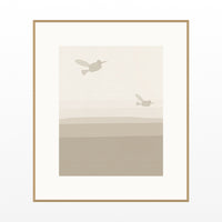 Warm Linen Hummingbird Printable Wall Art – Limited Edition Giclée Art Print | Instant Digital Download — Natural gallery mat