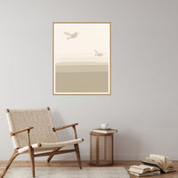 Warm Linen Hummingbird Printable Wall Art – Limited Edition Giclée Art Print | Instant Digital Download — Reading nook