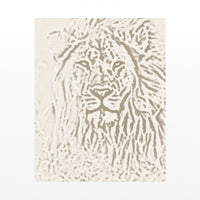 Warm Linen Lion Etched Line Art Printable Wall Art – Limited Edition Giclée Art Print | Instant Digital Download — Unframed flat preview