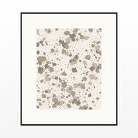 Warm Linen Paint Splatter Wall Art Print – Signed Limited Edition Giclée | Modern Gallery Decor — Black gallery mat