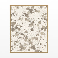 Warm Linen Paint Splatter Wall Art Print – Signed Limited Edition Giclée | Modern Gallery Decor — Floating natural frame