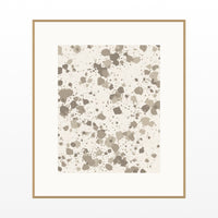 Warm Linen Paint Splatter Wall Art Print – Signed Limited Edition Giclée | Modern Gallery Decor — Natural gallery mat