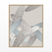 Warm Linen Tropical Wall Art Print – Signed Limited Edition Giclée | Modern Gallery Decor — Floating natural frame