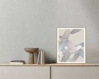 Warm Linen Tropical Wall Art Print – Signed Limited Edition Giclée | Modern Gallery Decor — Grey wall with bowl