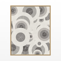 Warm Paper Adire – Signed 50-Edition Giclée Print for Gallery Walls — Floating natural frame