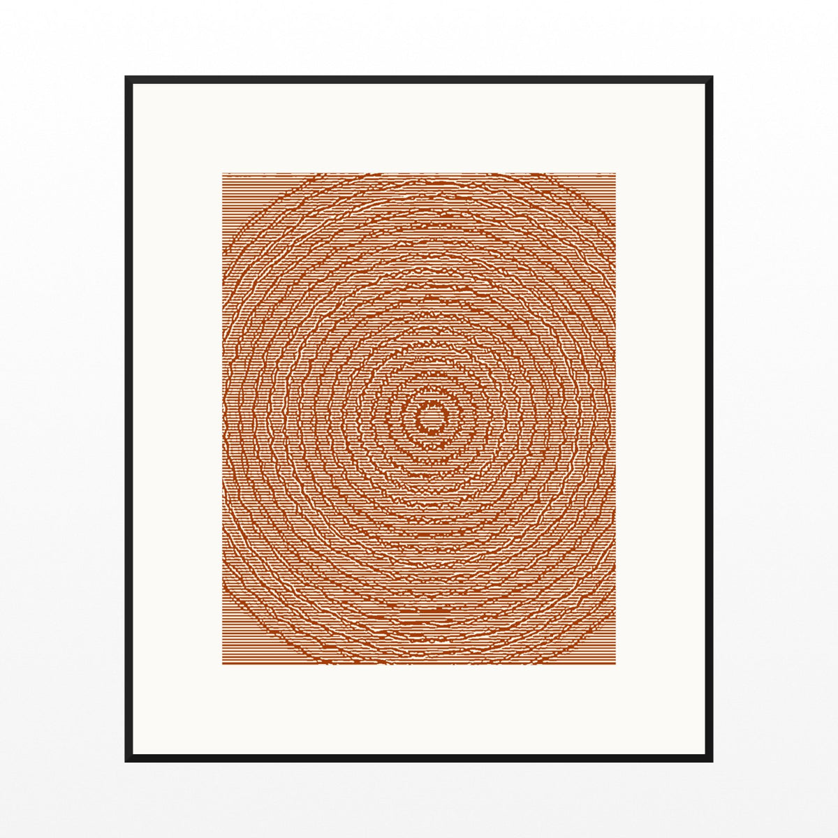 Warm Sunset Linear Wall Art Print – Signed Limited Edition Giclée | Modern Gallery Decor — Black gallery mat