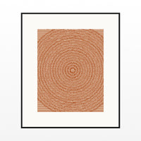 Warm Sunset Linear Wall Art Print – Signed Limited Edition Giclée | Modern Gallery Decor — Black gallery mat