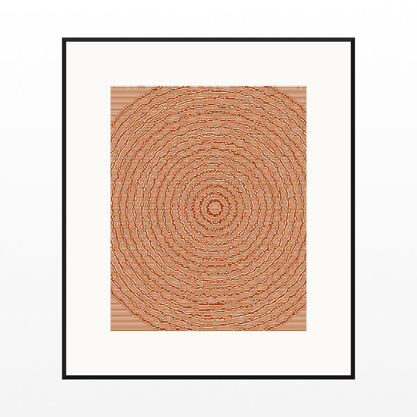 Warm Sunset Linear Wall Art Print – Signed Limited Edition Giclée | Modern Gallery Decor — Black gallery mat