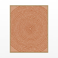 Warm Sunset Linear Wall Art Print – Signed Limited Edition Giclée | Modern Gallery Decor — Floating natural frame