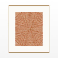 Warm Sunset Linear Wall Art Print – Signed Limited Edition Giclée | Modern Gallery Decor — Natural gallery mat