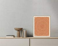 Warm Sunset Linear Wall Art Print – Signed Limited Edition Giclée | Modern Gallery Decor — Grey wall with bowl